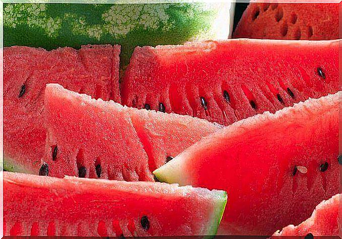 sliced ​​watermelon