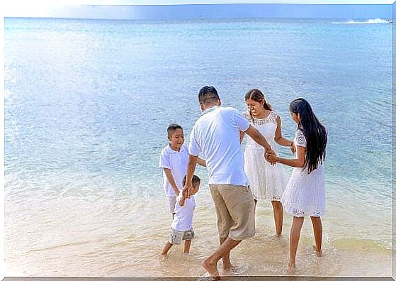 Beach vacation with children