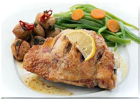 Chicken with citrus fruits - and honey