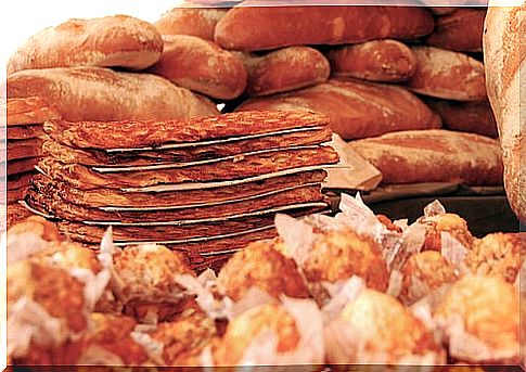 Baked goods made from flour